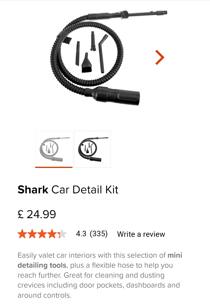 Shark Vacuum Car Detailing Kit
