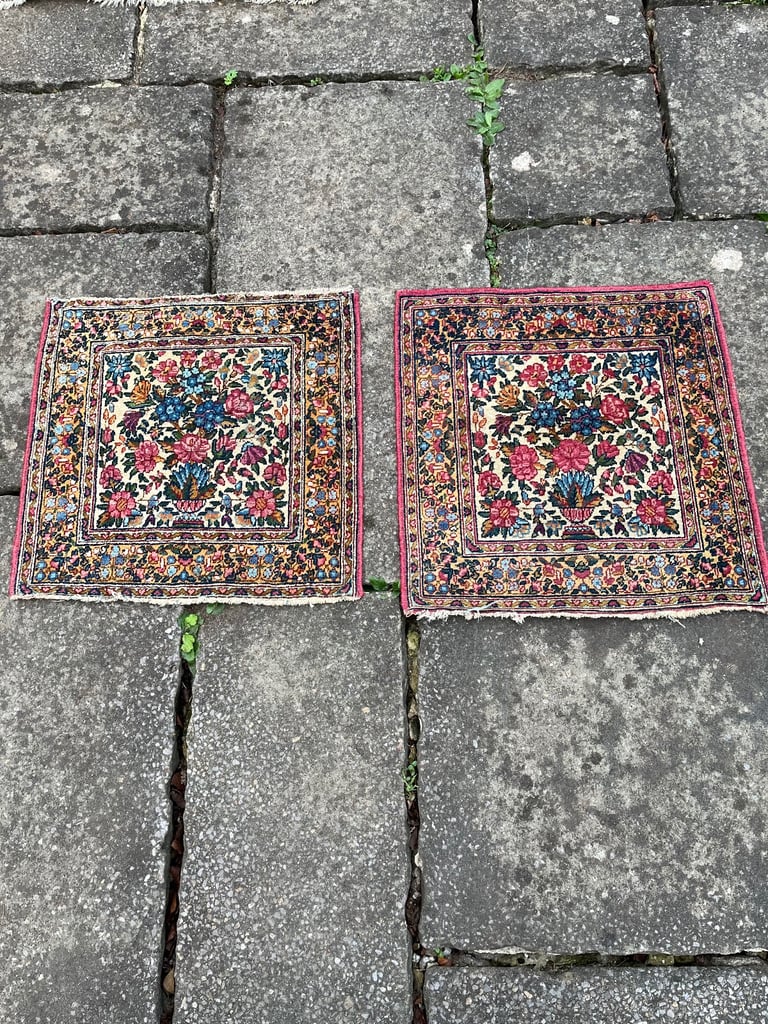 image for A pair of Antique Kirman mats 