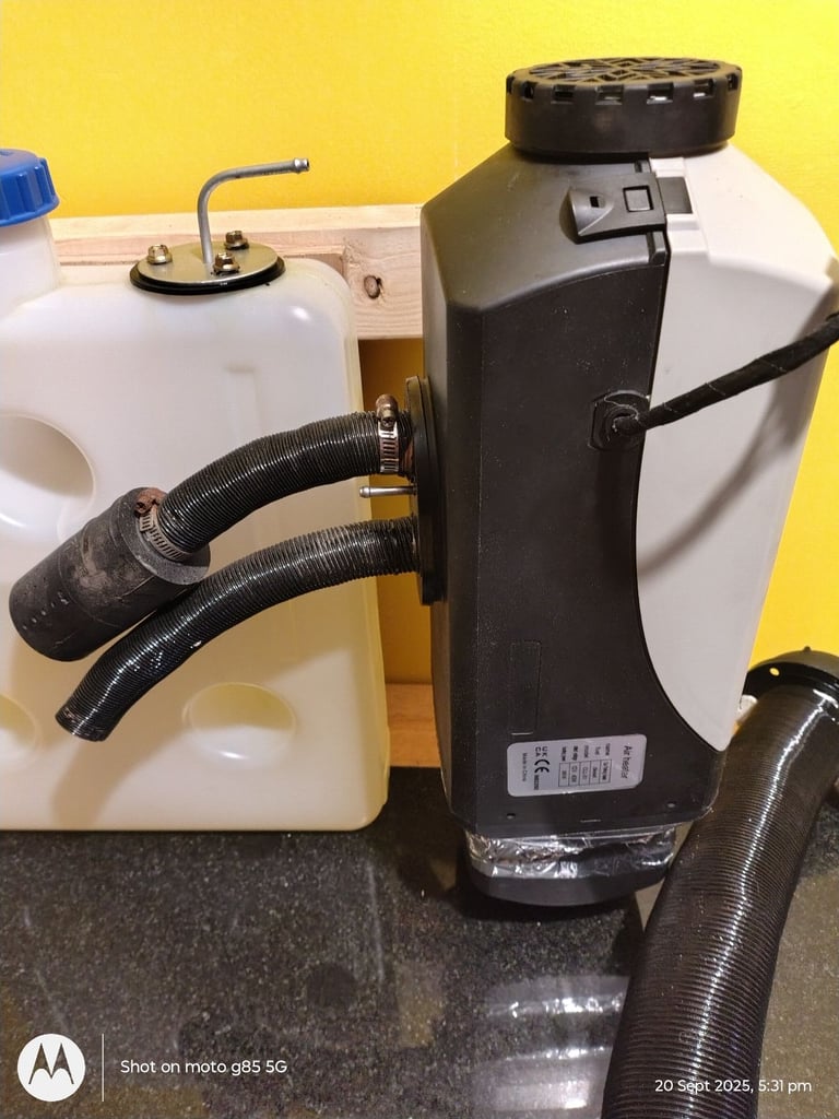 Diesel heater and toilet 