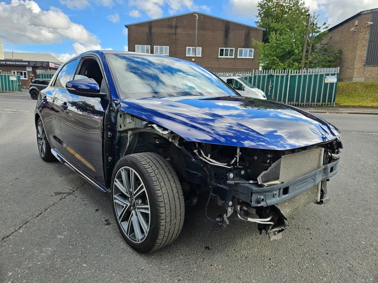 2025 AUDI A1 25 TFSI S Line 5dr S Tronic Auto Blue Damaged Salvage