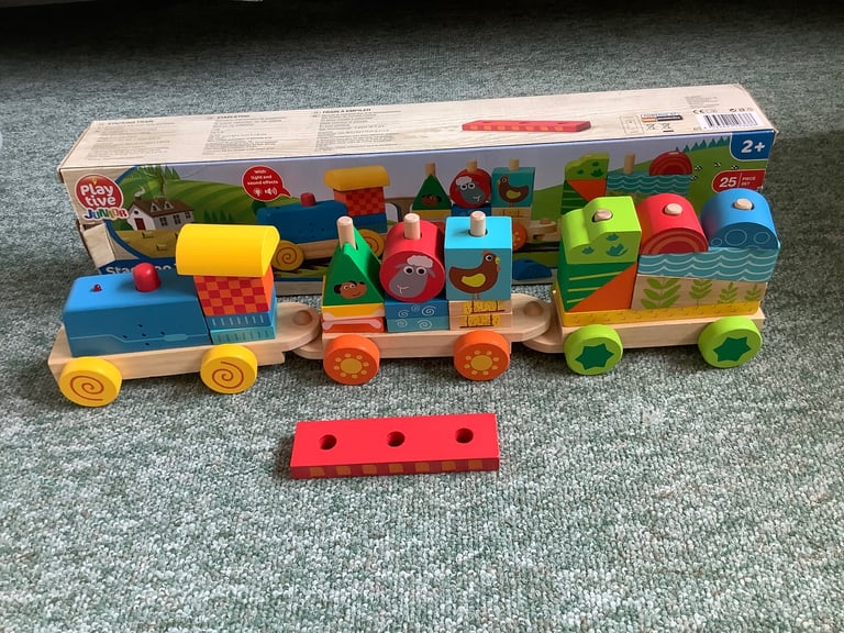 Stacking train, Wooden 25 piece set, Age 2+ years
