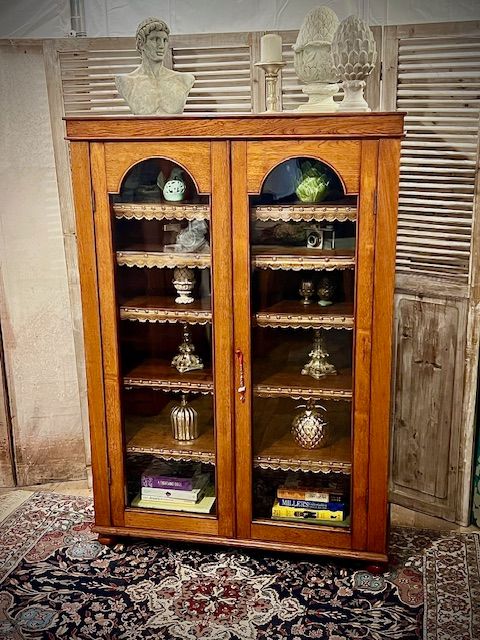 image for Gorgeous antique Victorian glazed display cabinet – local delivery