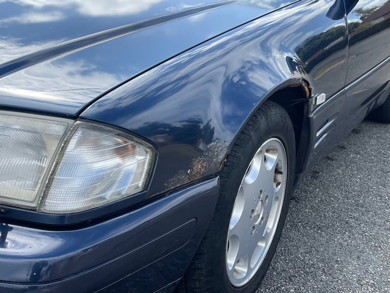 Mercedes SL320 in Blue with Tan Leather Interior Hard Top Included 