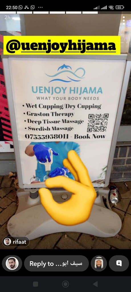 Free zamzam water + miswak (hijama)