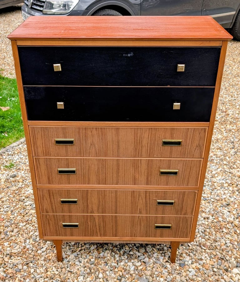 image for Lebus Mid-century Tallboy Chest of Drawers 