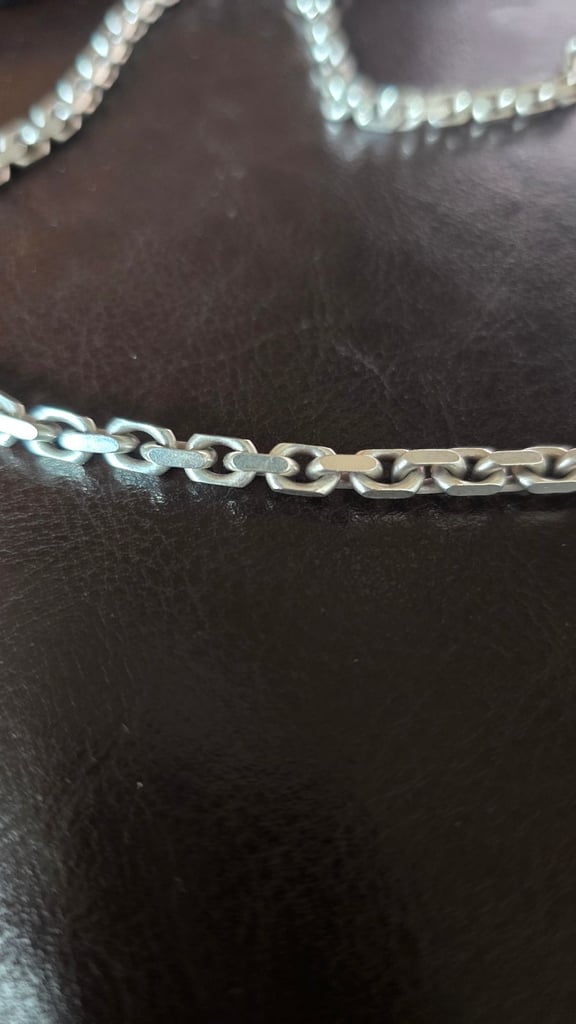 Men's Solid 925 Sterling Silver Curb Chain Necklace ( 46 grams in weight )