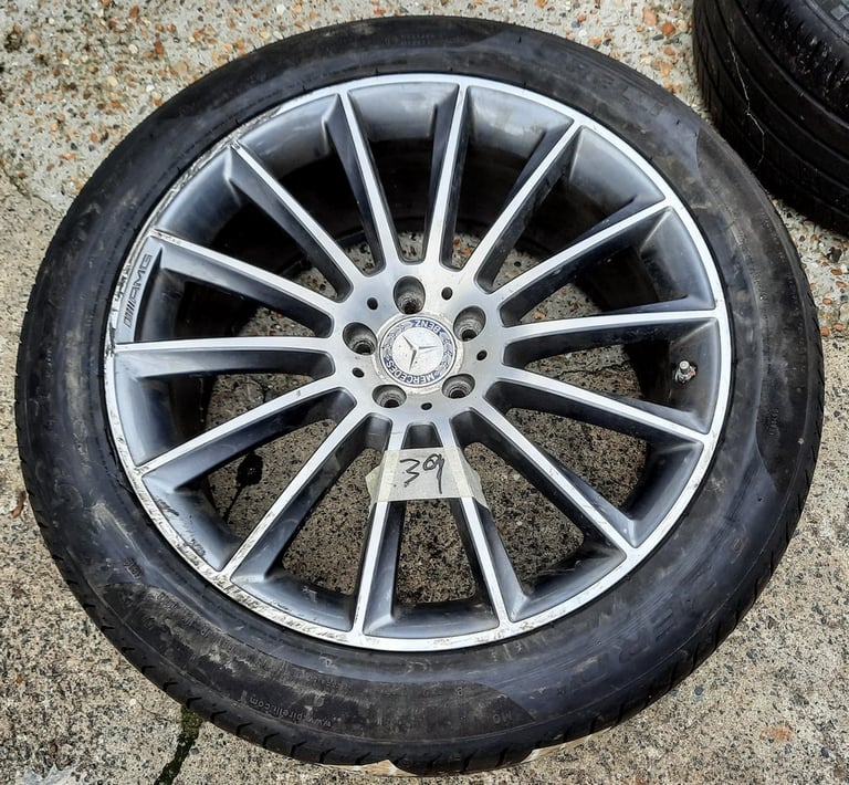 MERCEDES GL GLE 21'' GENUINE AMG TURBINE GREY POLISHED USED ALLOY WHEEL TYRE FL39