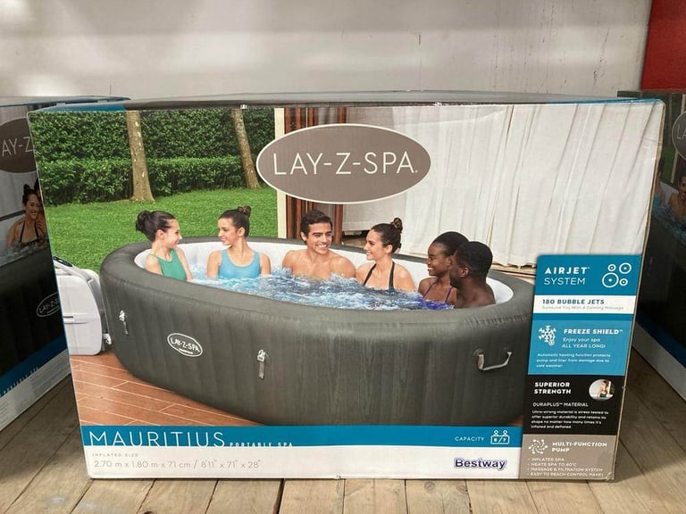 image for LAY-Z-SPA Mauritius AirJet Inflatable Hot Tub - New Boxed