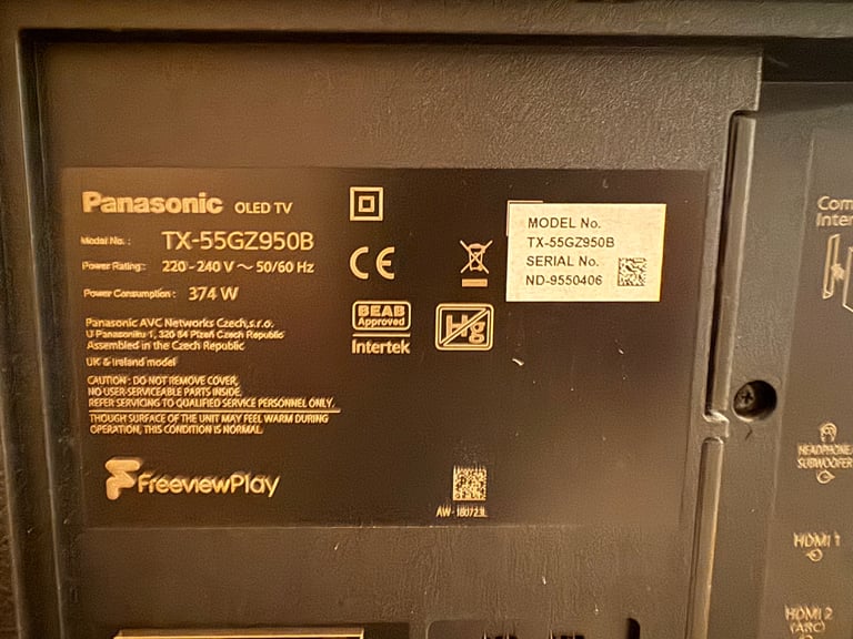 Panasonic TV TX-55GZ950B - 55" - Ultra HD 4K OLED 