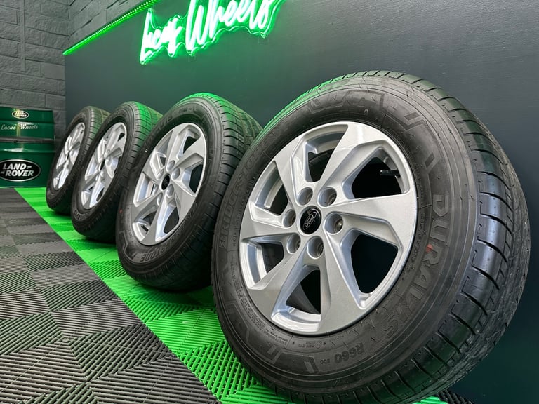 image for Genuine Ford Transit Custom Mk2 16" Alloy Wheels in Silver PZ31-AA & 8mm+ Bridgestone’s