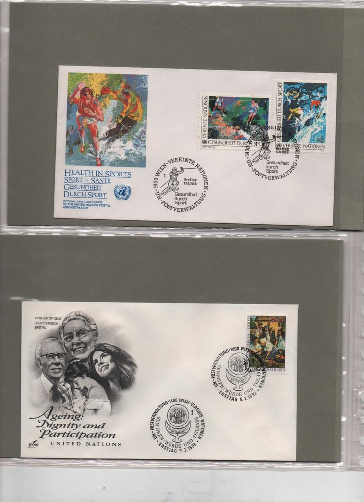 23 United Nations first day covers