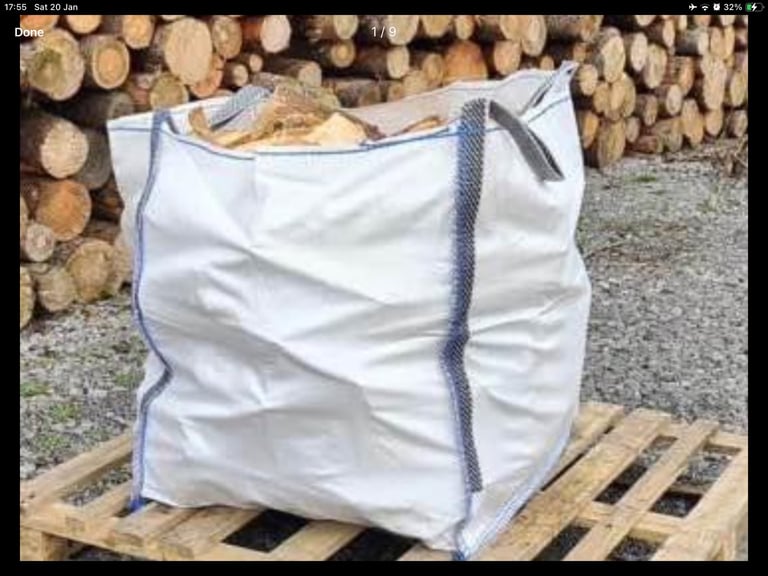 image for Firewood logs 🔥 all  hard    woods 1 ton bags avail , delivery  🔥 dry wood. Ready to burn