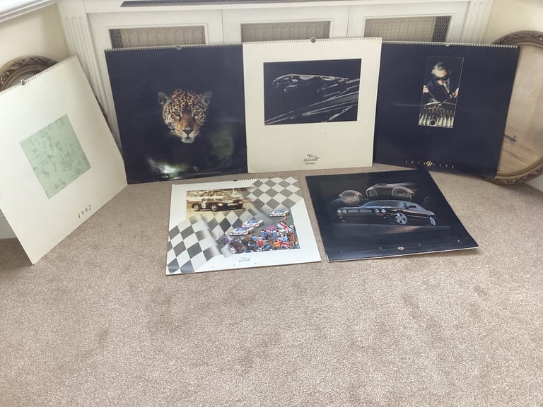 Choice of 6 Vintage Jaguar/Daimler Calendars,1992,1993,1995,1996,1997,1998.