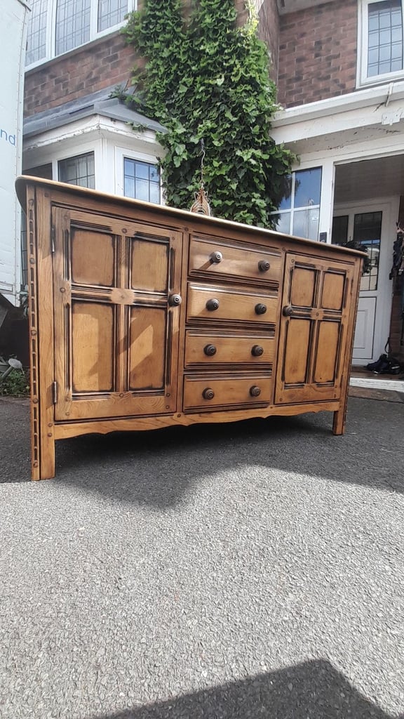 Ercol solid light elm sideboard