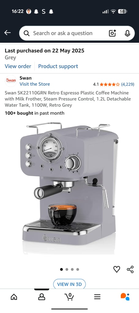 Swan coffee machine 