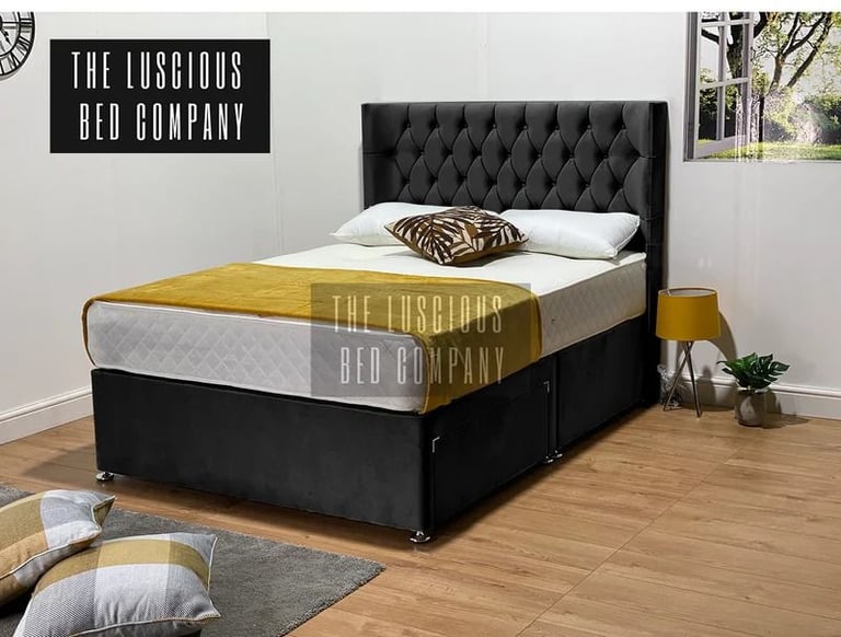 DIVAN 4FT6 Double Bed With Mattress & Storage Base >> Best Price 15% OFF >>>>> Cash On Delivery >>