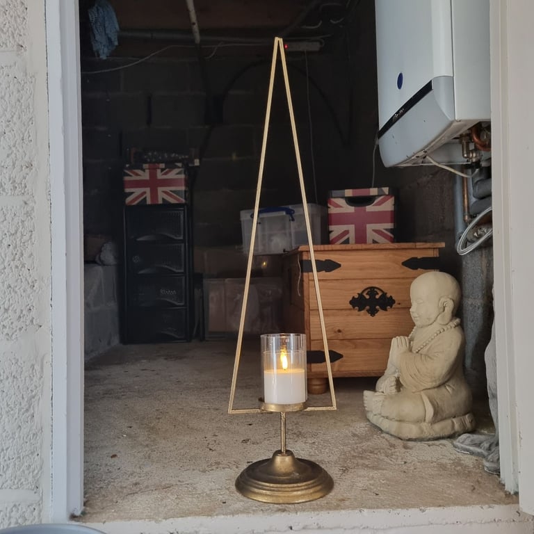 NEW TALL METAL TREE SHAPED CANDLE HOLDER