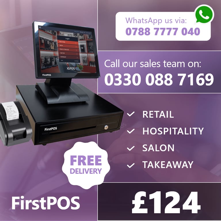 image for 17 Inch Touchscreen EPOS POS Cash Register Till System for Retail, Hospitality, Takeaway and Salon