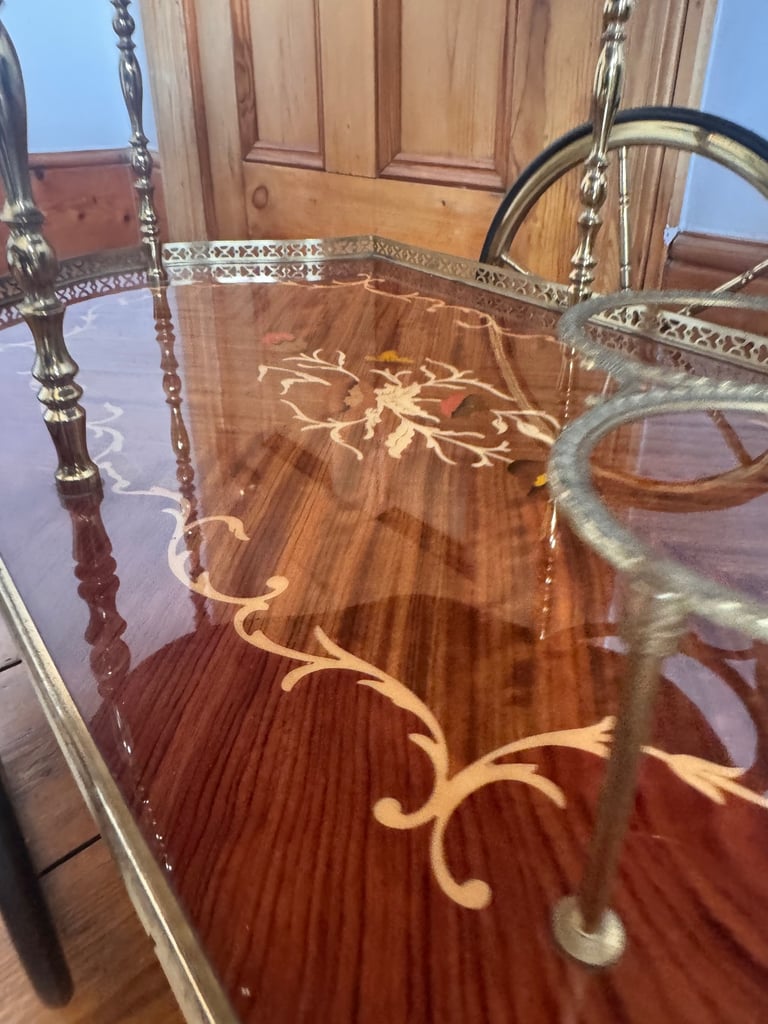 Vintage Italian Bar Cart Drinks Trolley