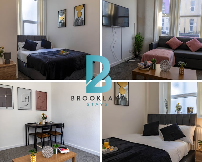 Flat 3 Blackpool | Furnished 1-BR Flat in Blackpool | Wi-Fi, Kitchen
