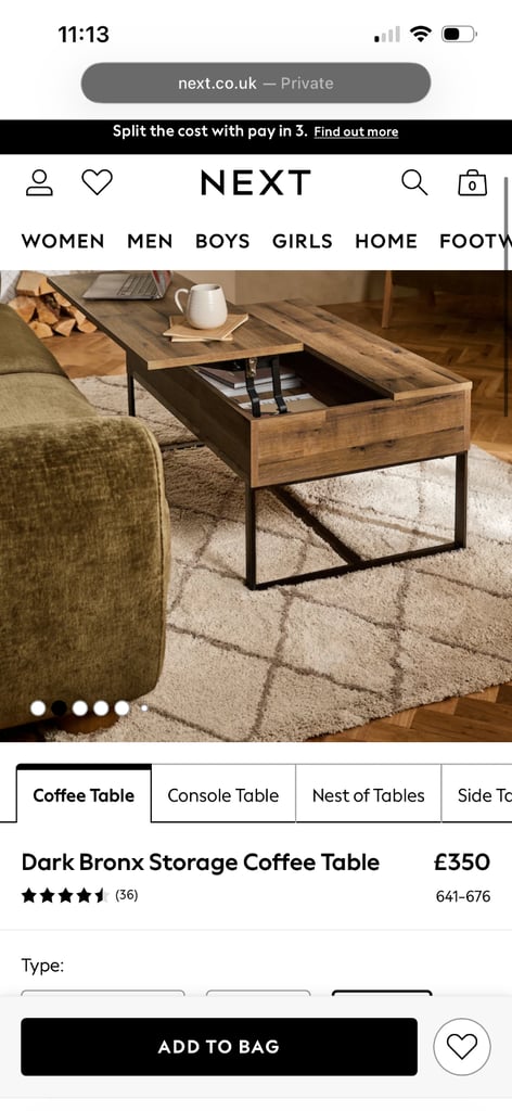 Next Bronx Storgage Coffee Table 