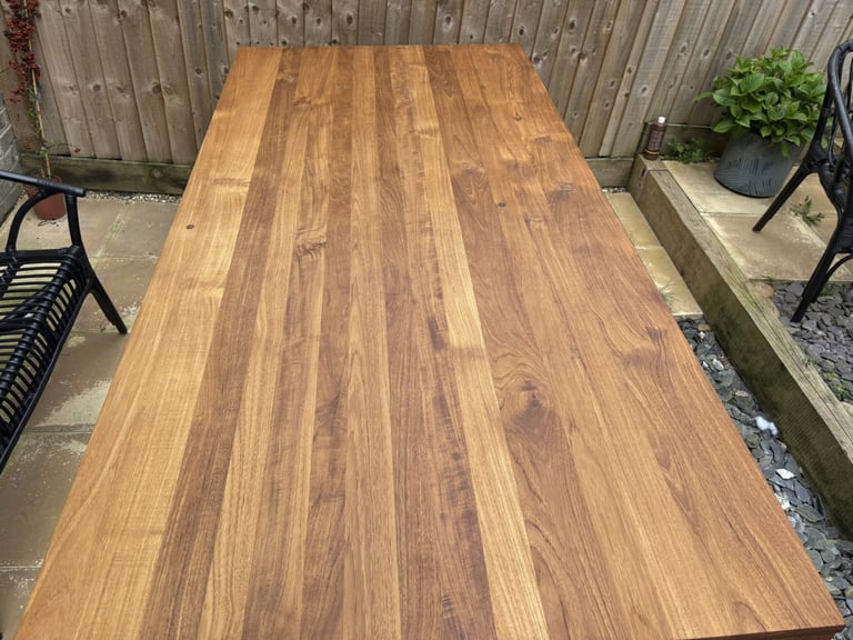 10-Seater Teak Dining Table & 8 chairs