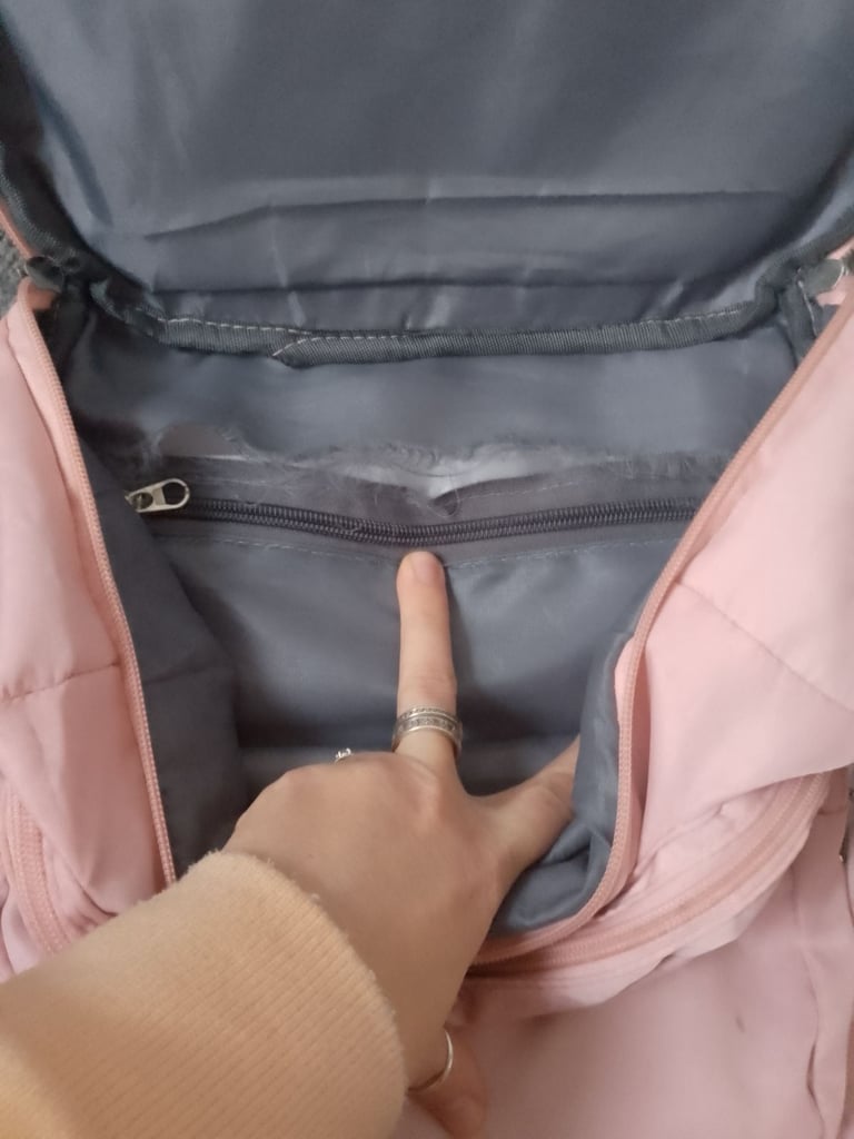 Large light pink backpack gym bag airline size 20cmx25cmx40cm