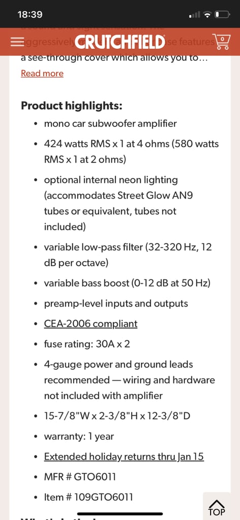 Jbl Amplifier mono