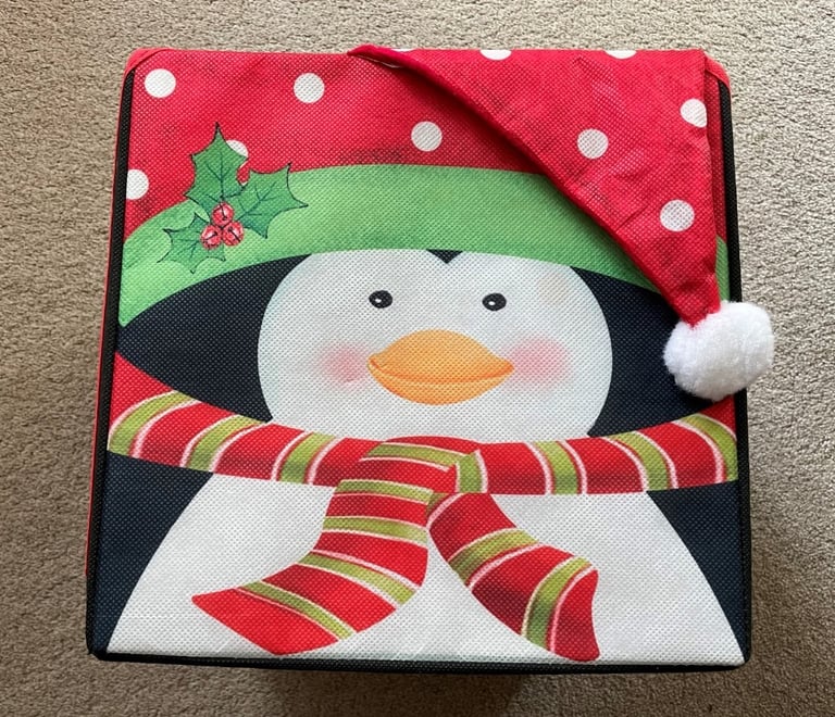 Christmas Penguin Toy/Present/Storage Box