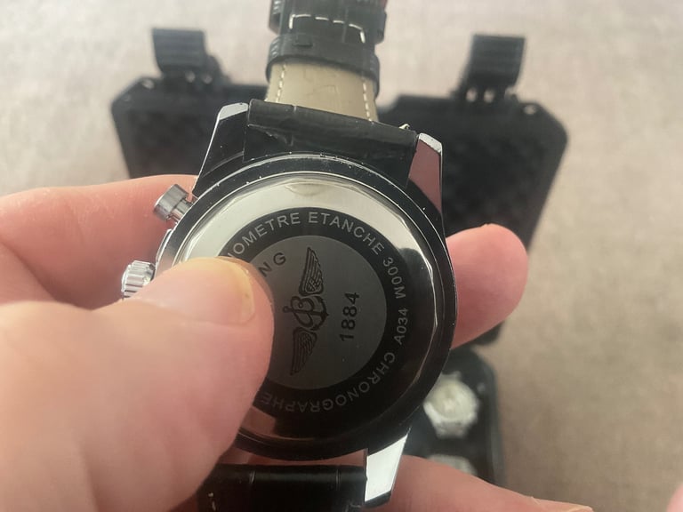 MENS AVIATOR WATCH GREEN FACE