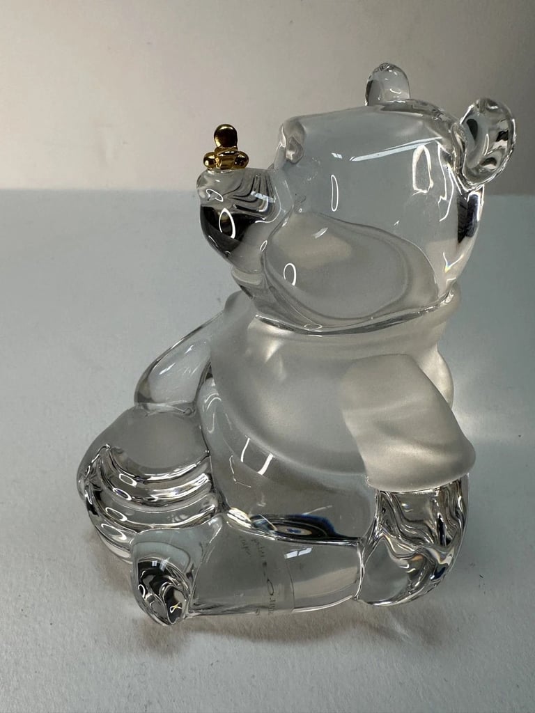 Winnie the Pooh Glass Crystal Figurine, Lenox Disney Collectable, Rare