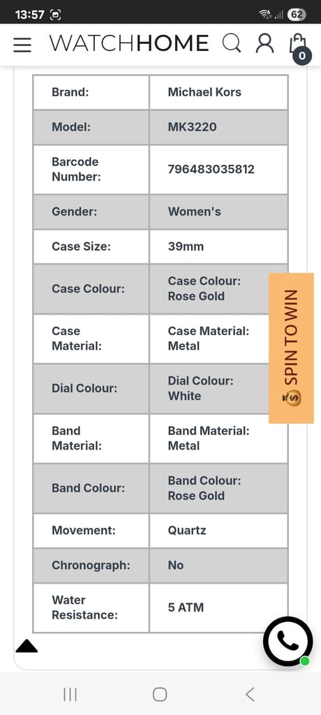 Womens Michael Kors Watch