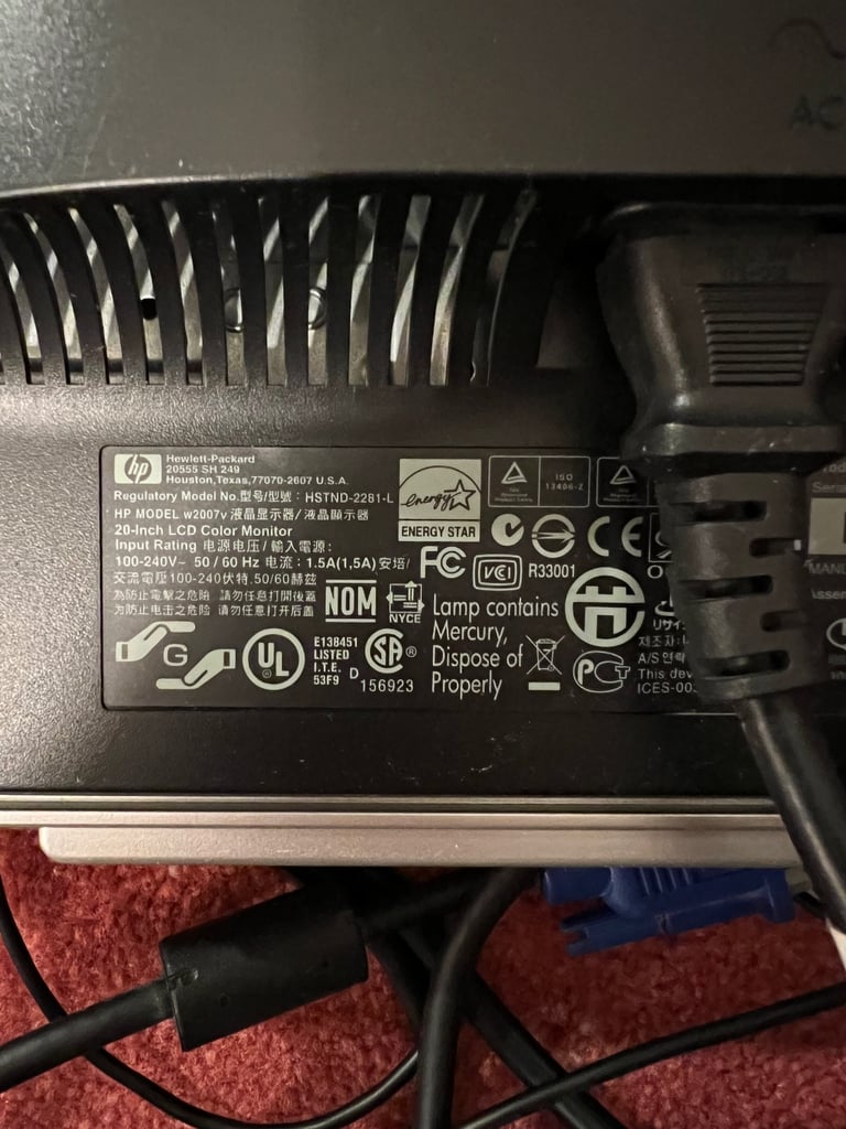 Free Hp PC monitor Old model 