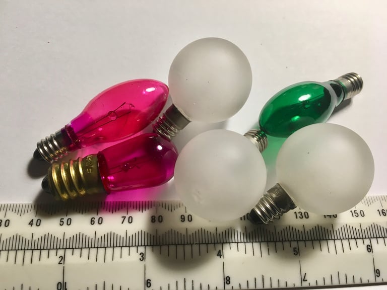 6 Vintage Christmas Xmas Lights Bulbs Decorations Collectable Working