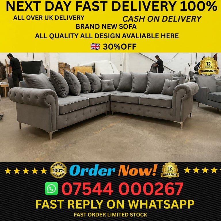 Luxury Living Room Sofas – Corner & 3+2 | Free Fast Delivery
