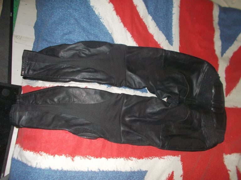 Texpeed Motorcycle Trousers Mens Size W38 L34 Black Leather
