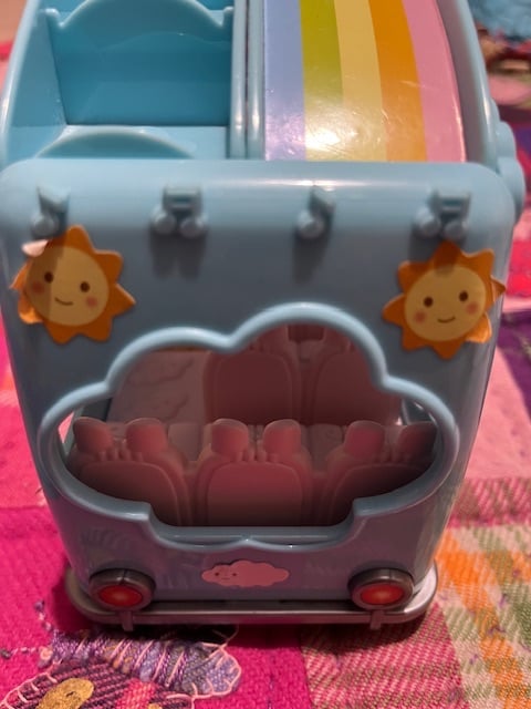 Sylvanian nursery bus & triple baby pram