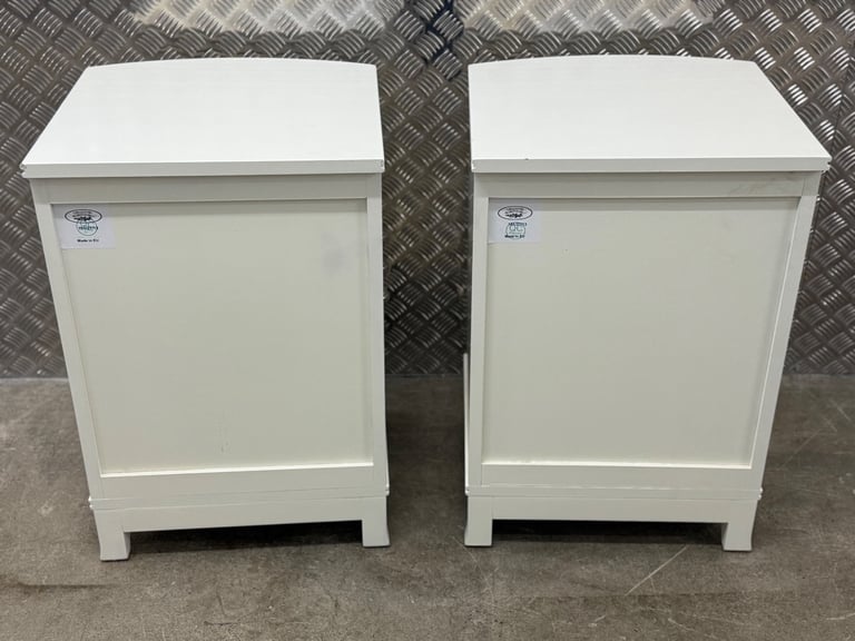 Laura Ashley Broughton pair of bedside tables white 