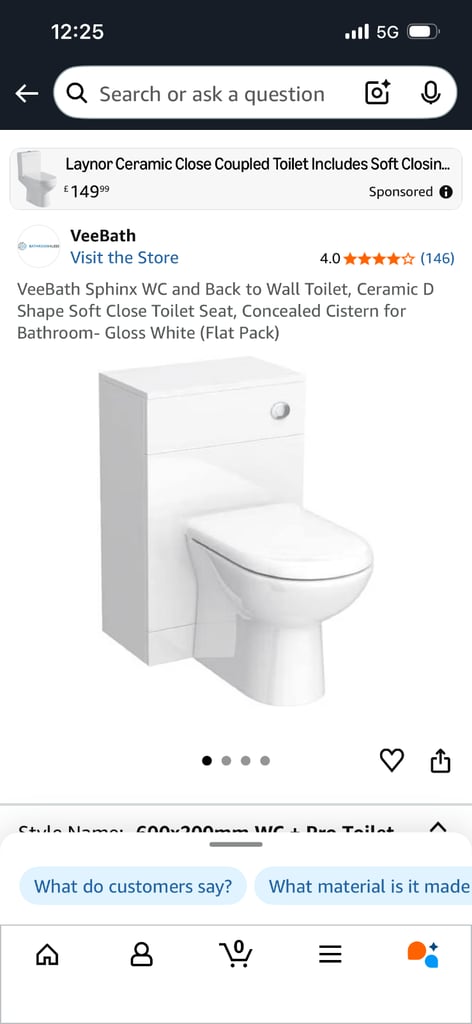 VeeBath Sphinx WC Back-to-Wall Toilet set