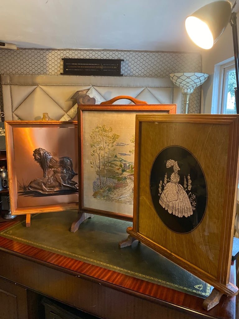 Vintage Antique Fire Screens Choice of Three  Prices from £75