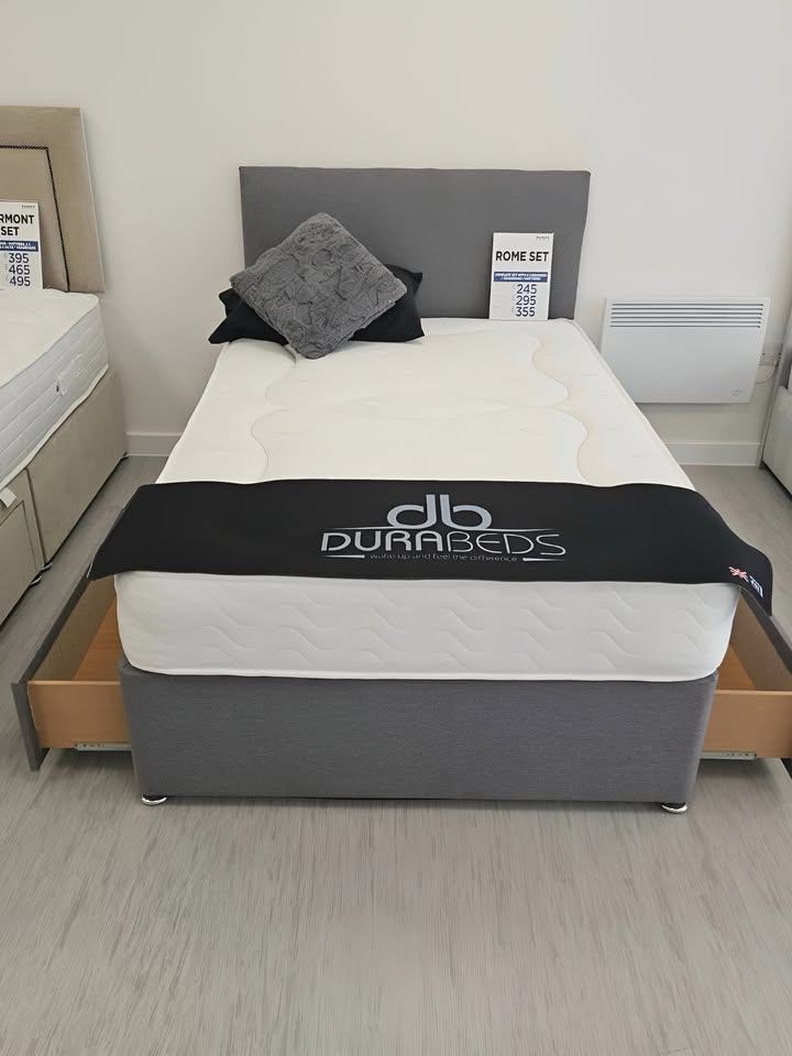 ❤️DIVAN 4FT Small Double Bed Base with Mattress & Storage Drawers 🚛Luxury Comfort💥15% OFF😘COD🚚