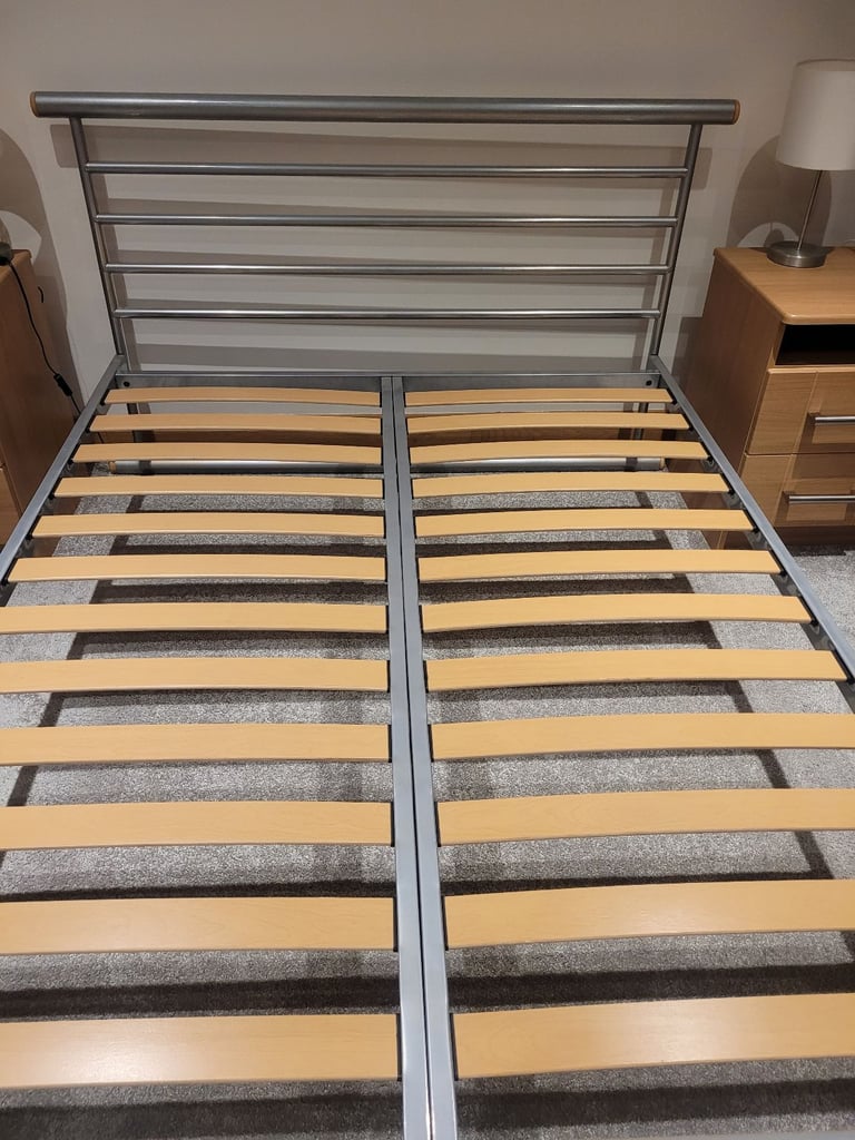 Metal double bed frame