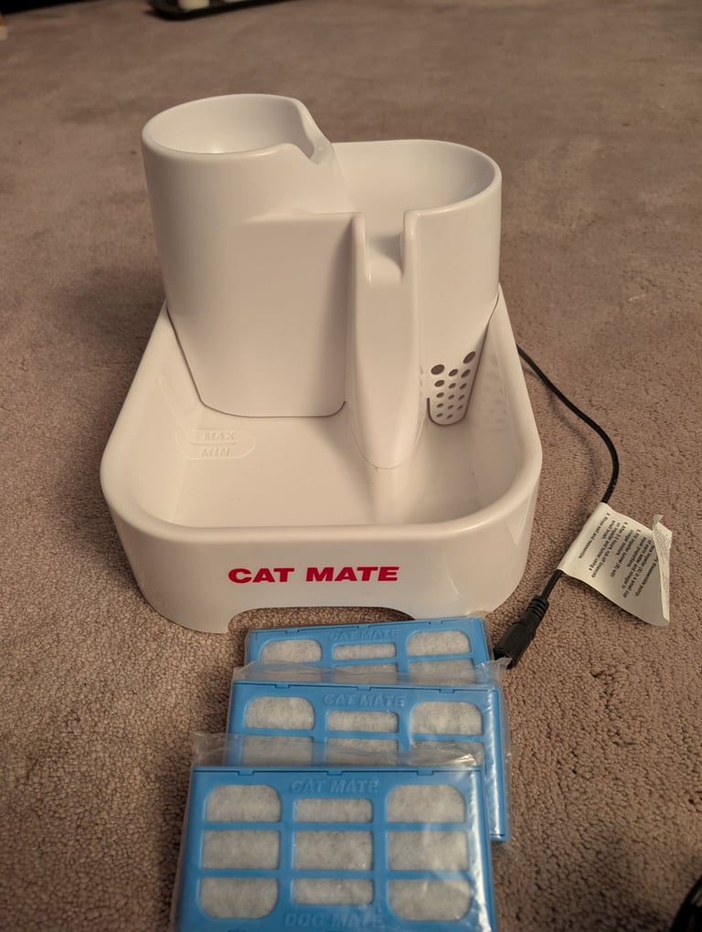 Cat mate pet water fountain with 3 filters