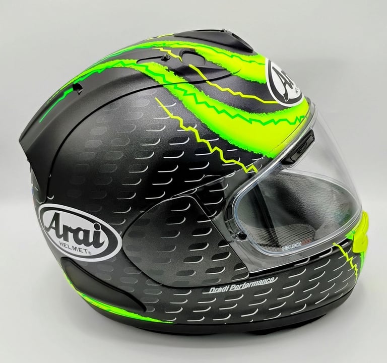 RARE #ARAI RX-7V MOTORCYCLE HELMET - CAL #CRUTCHLOW - MEDIUM - MINT COND - £475
