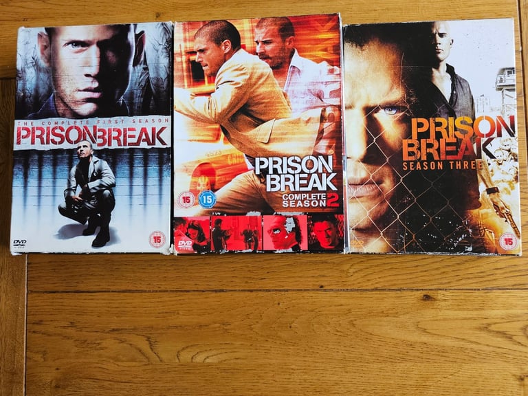 3 off Prison Break Box Sets Dvds. Series 1,2,3.