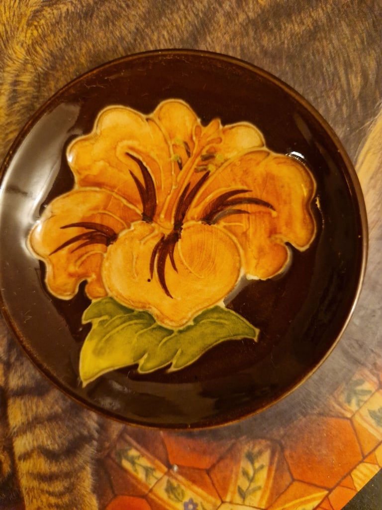 Moorcroft Pottery Trinket Dish  Good  Condition