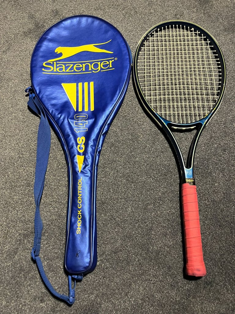 image for Slazenger CS 140 Wide Body Mid 90 Shock Control Tennis Racket – With Cover