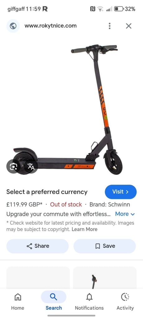 Electric eco Schwinn scooter