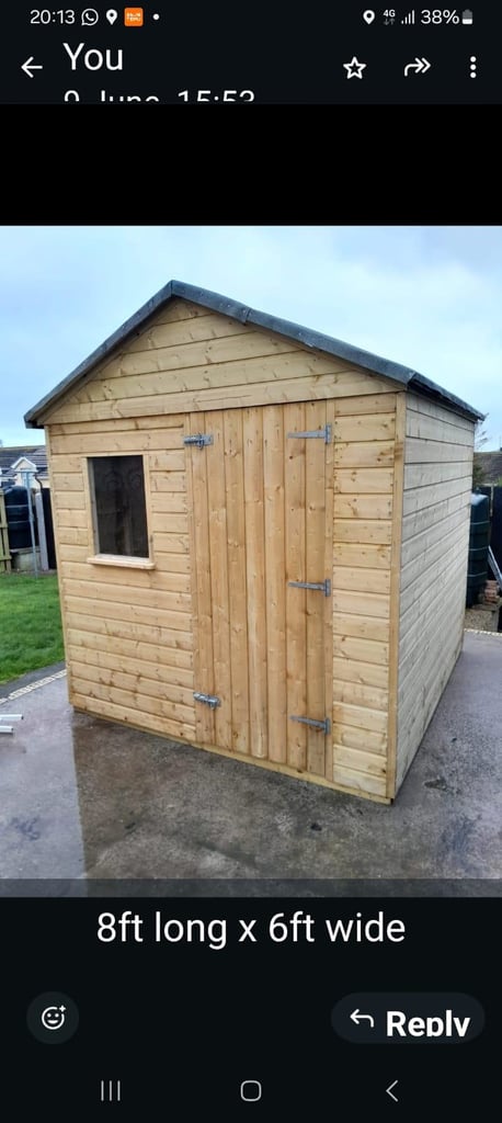 Sheds available 8x6