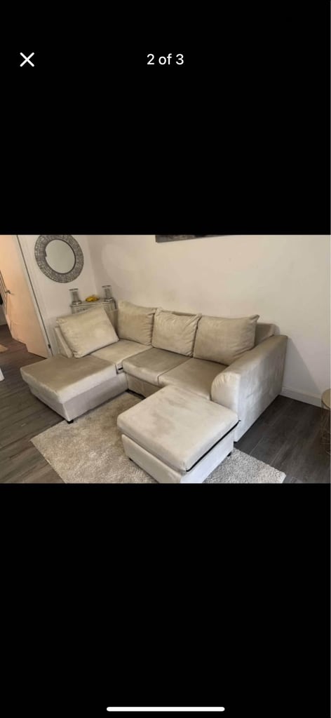 image for Cream corner sofa 